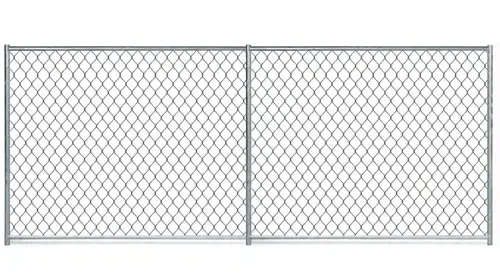 New Gate and fence installation chain linked fence