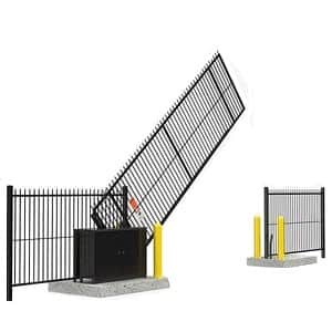 New Gate and fence installation vertical lift gate edited